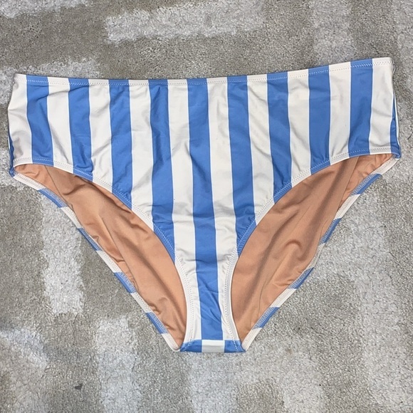 High-rise full-coverage bikini bottom in Fairfax stripe size 3X - Picture 2 of 6